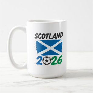 Scotland 2026 Soccer Fan Design / Saltire and Foot Coffee Mug