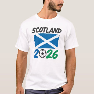 Scotland 2026 Soccer Fan Design / Saltire and Foot T-Shirt