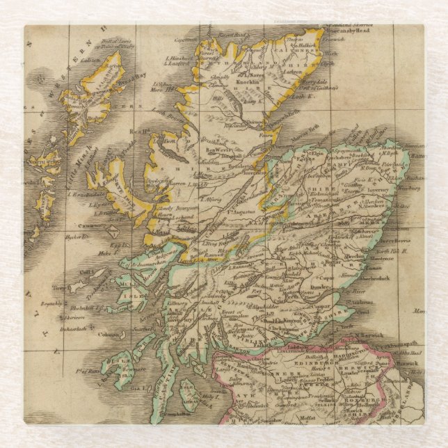 Scotland 4 glass coaster (Front)