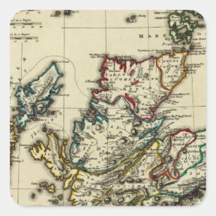 Scotland ancient, modern square sticker