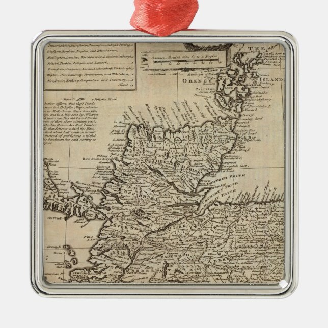 Scotland and Northern Britain Metal Tree Decoration (Front)