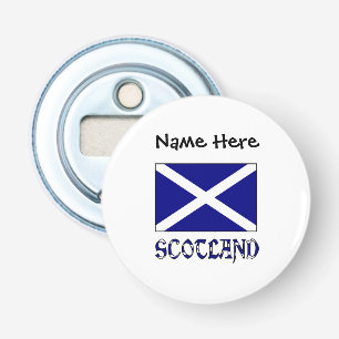 Scotland and Scottish Flag with Your Name Bottle Opener