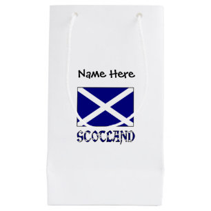 Scotland and Scottish Flag with Your Name Small Gift Bag
