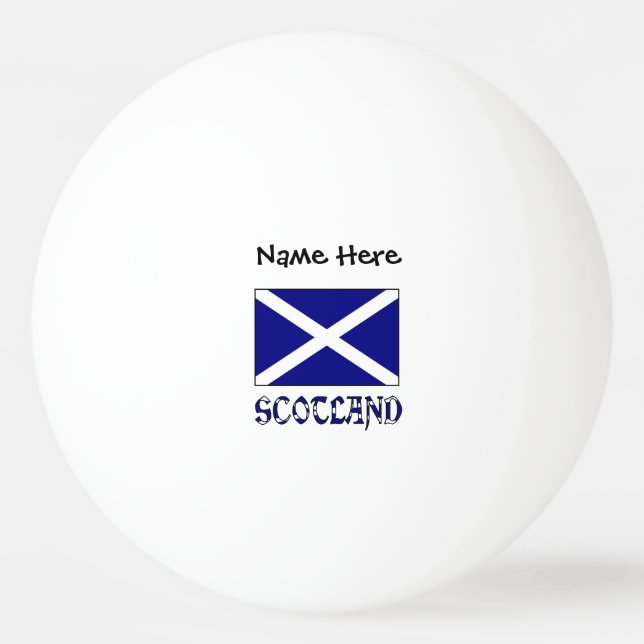 Scotland and St. Andrew Cross Flag Personalised  Ping Pong Ball (Front)