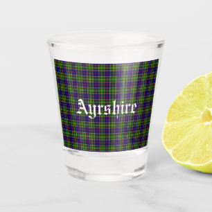 Scotland Ayrshire District Tartan Shot Glass