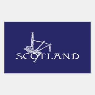 Scotland Bagpipes, Scottish Design Rectangular Sticker