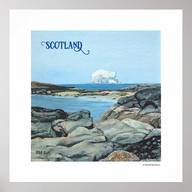 Scotland Bass Rock North Berwick by Pola.B.Alex Poster (Front)