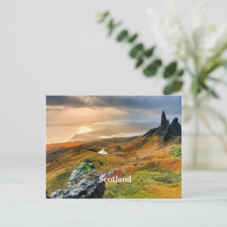 Scotland, beautiful mountain landscape postcard
