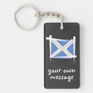 Scotland Brush Flag Key Ring