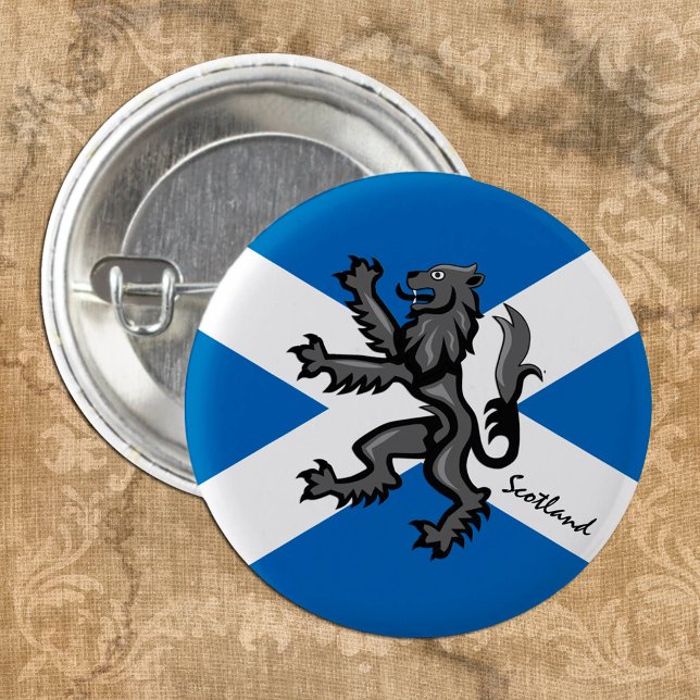Scotland button, patriotic Scottish Flag, Rampant 3 Cm Round Badge (Creator Uploaded)