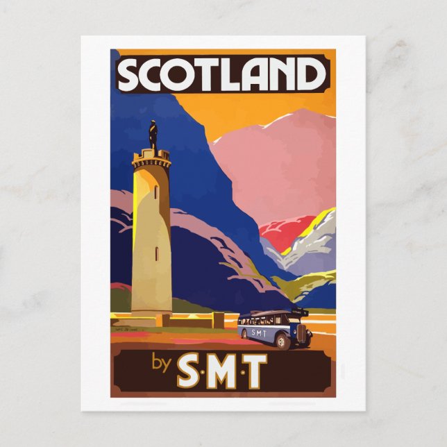 Scotland by S.M.T. vintage travel Postcard (Front)