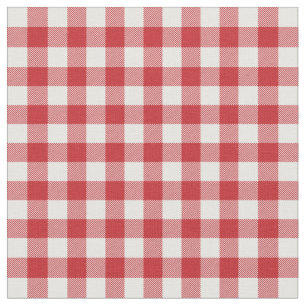 Scotland classic tartan pattern red and white Xmas Fabric