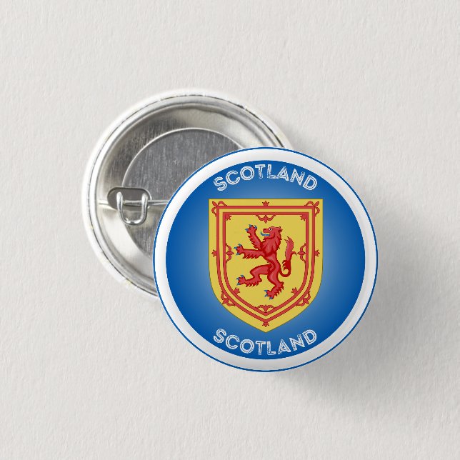 Scotland Coat of Arms Circle Shape 3 Cm Round Badge (Front & Back)