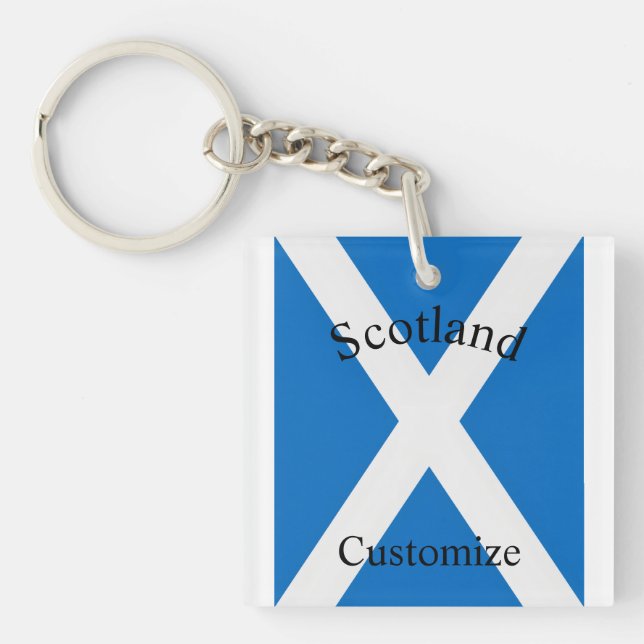 Scotland Country Flag Thunder_Cove Key Ring (Front)