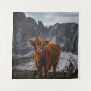 Scotland Cow Mountains: Nature Photography Tapestry