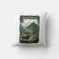 Scotland Design: Highland Cow, Castle, and Scenery