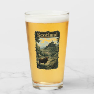 Scotland Design: Highland Cow, Castle, and Scenery Glass