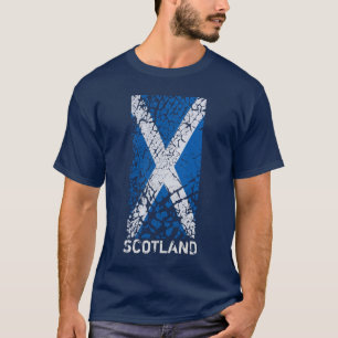 Scotland + Distressed Scottish Flag T-Shirt