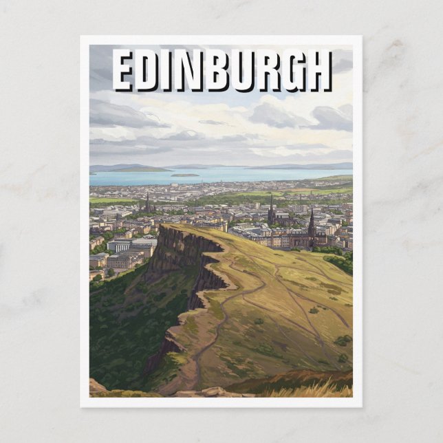 Scotland Edinburgh Arthurs Seat Travel Postcard (Front)