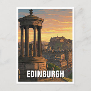 Scotland Edinburgh Dugald Stewart Monument  Postcard
