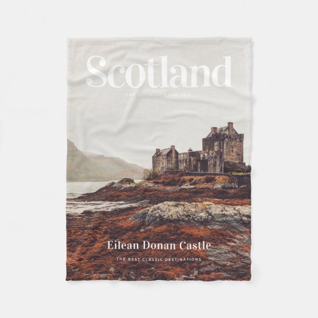 Scotland, Eilean Donan Castle, Scotland Fleece Blanket (Front)