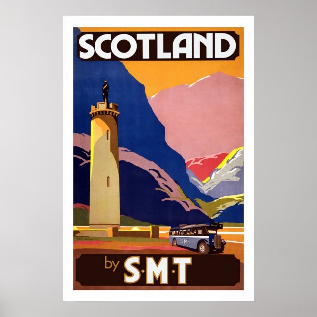 Scotland England UK Vintage Travel Posters (Front)