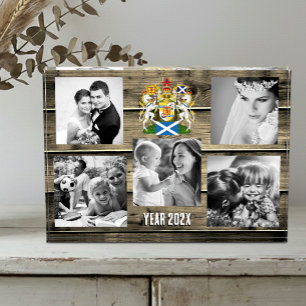 Scotland family photo block, Scottish flag, wood Block