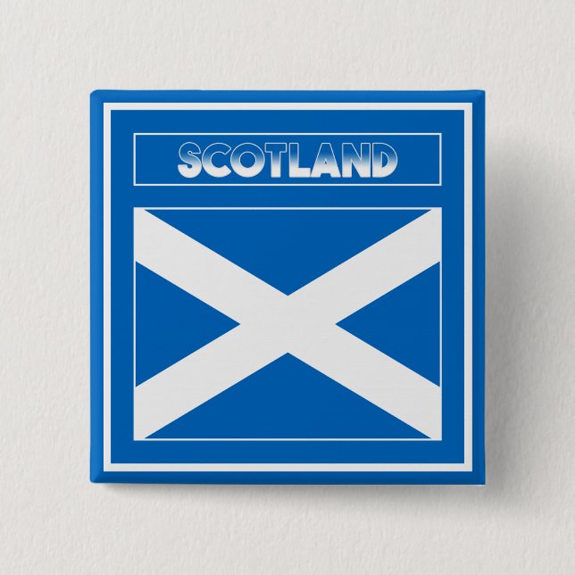 Scotland Flag 15 Cm Square Badge (Front)