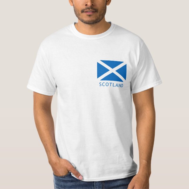 Scotland Flag and Lion Rampant T-shirt (Front)
