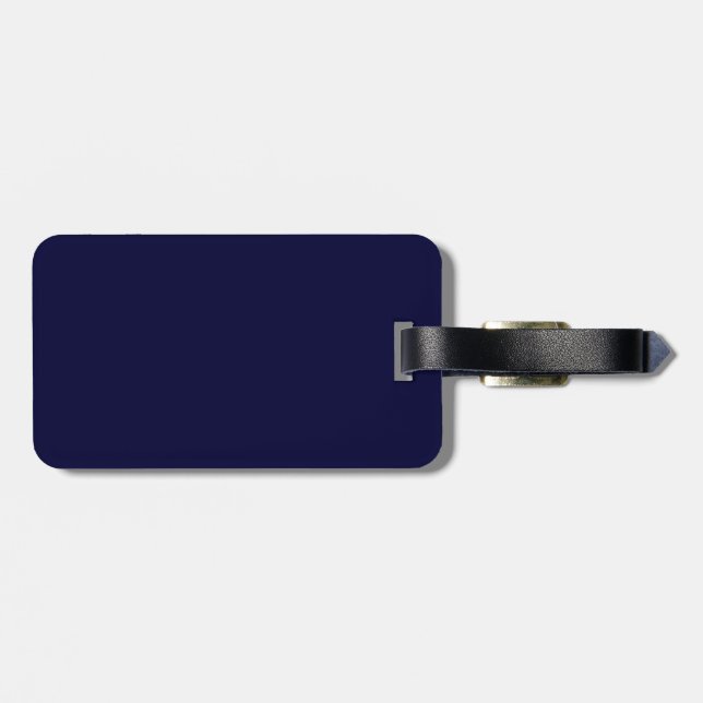 Scotland flag blue luggage tag (Back Horizontal)