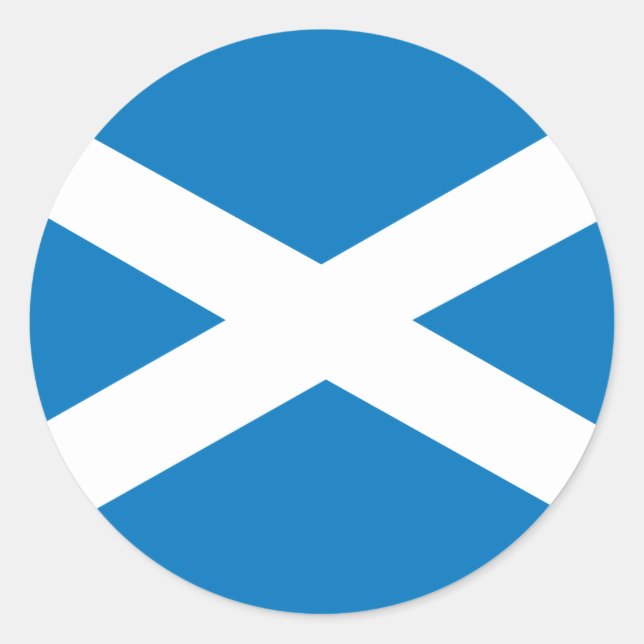 Scotland flag classic round sticker (Front)