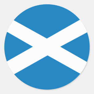 Scotland flag classic round sticker