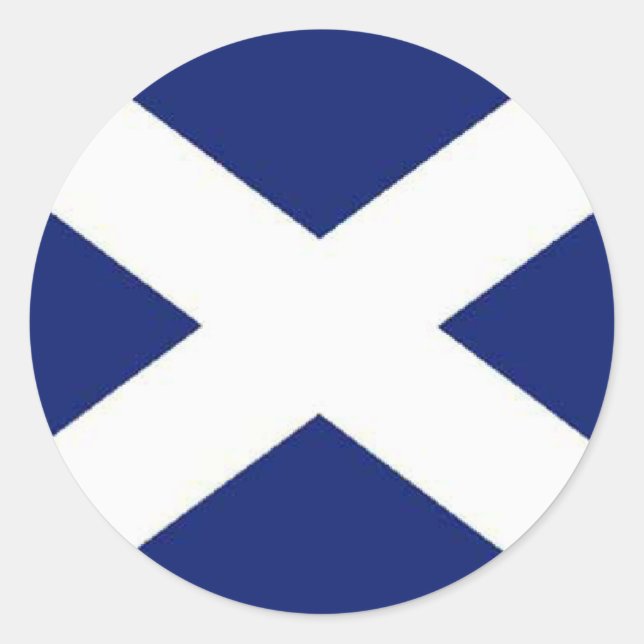 SCOTLAND FLAG CLASSIC ROUND STICKER (Front)