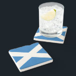 Scotland Flag Design Stone Coaster<br><div class="desc">A Scottish flag design on a great custom gift. 
 
 
 
Use the "Ask this Designer" link to contact us with your special design requests or for some assistance with your customisation project.</div>