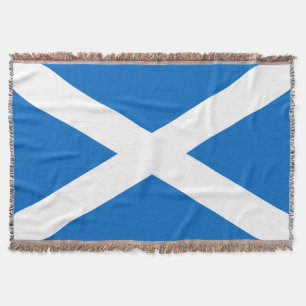 Scotland Flag Design Throw Blanket