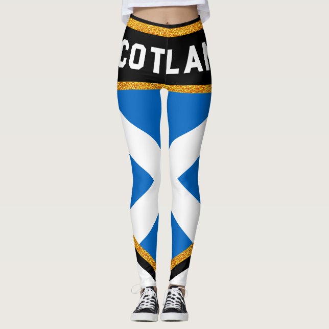 Scotland Flag Leggings (Front)