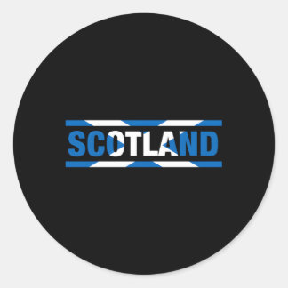 Scotland Flag Lettering It Is In My Dna Scots Classic Round Sticker