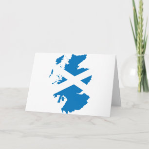 Scotland flag map card