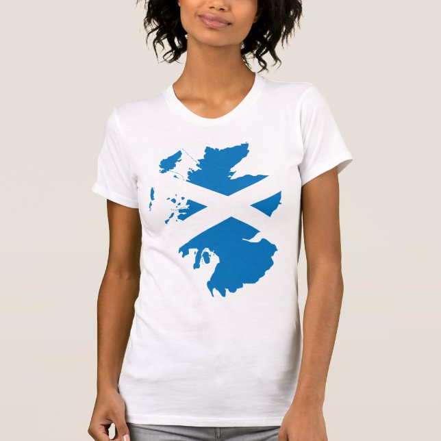 Scotland Flag Map full size T-Shirt (Front)
