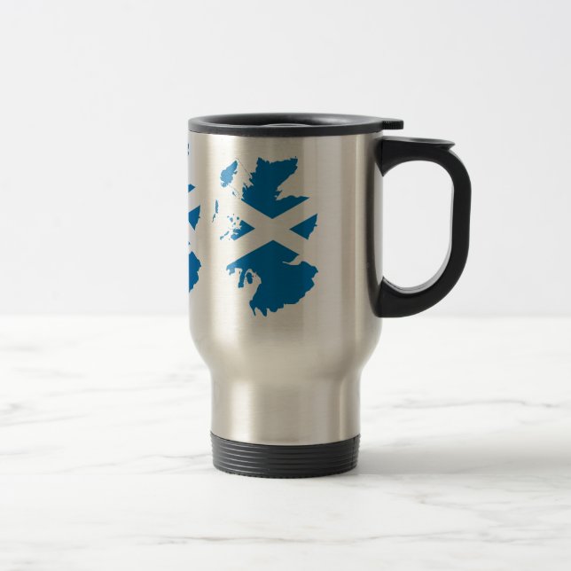 Scotland Flag Map full size Travel Mug (Right)