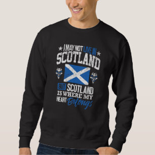 Scotland Flag  My Heart Belong Scottish Vintage Pr Sweatshirt