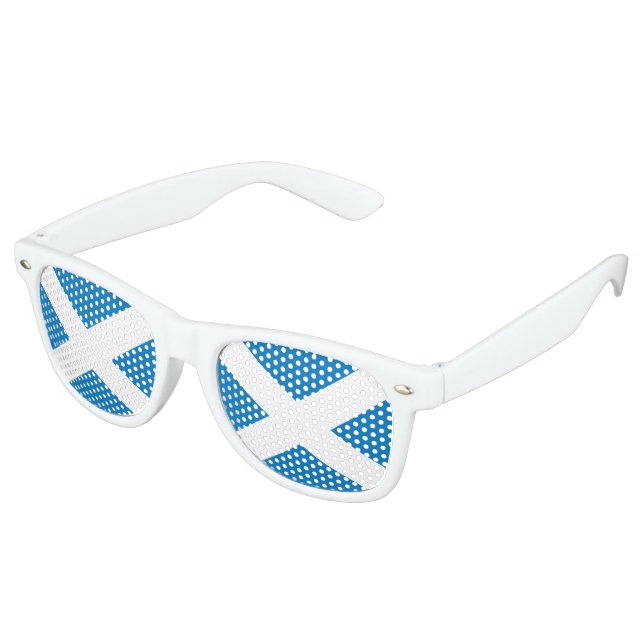 Scotland Flag Retro Sunglasses (Angled)