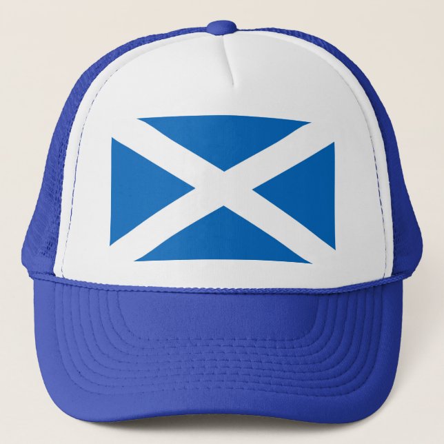 Scotland flag Scottish Saltire Trucker Hat (Front)