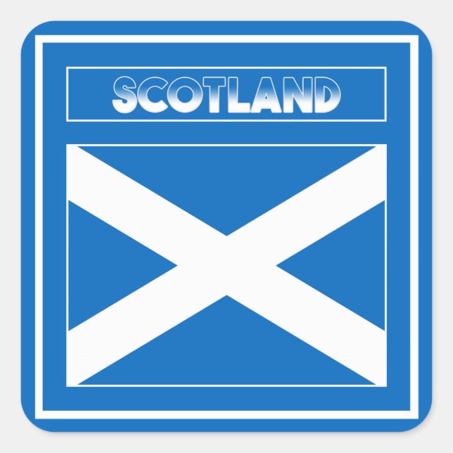 Scotland Flag Square Sticker (Front)