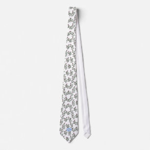 Scotland Flag Thistle Art Pattern Tie