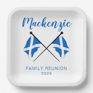 Scotland Flags Family Reunion  Paper Plate