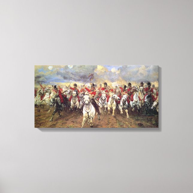 Scotland For Ever (Cavalry Officers) (Military) Canvas Print (Front)