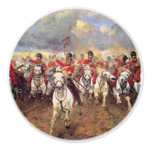 Scotland For Ever (Cavalry Officers) (Military) Ceramic Knob
