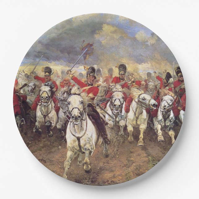 Scotland For Ever (Cavalry Officers) (Military) Paper Plate (Front)