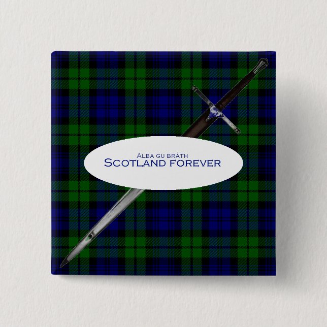 Scotland Forever Alba gu bràth 15 Cm Square Badge (Front)